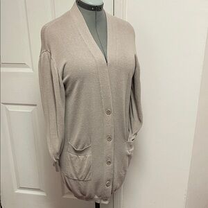 Wilfred Taupe Cardigan Sweater